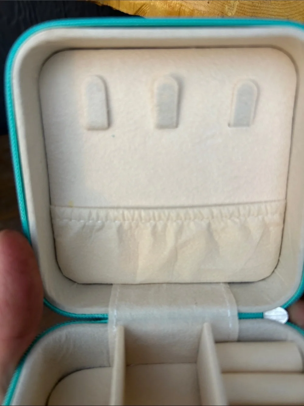 Turquoise Travel Jewelry Case - Compact Jewelry Organizer